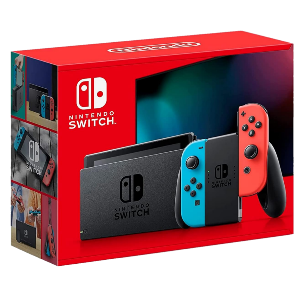 Nintendo Switch V2 with Neon Blue and Neon Red Joy Con Japanese Spec ...